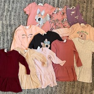 11 piece H&M girls dress and shirt lot size 3T/4T